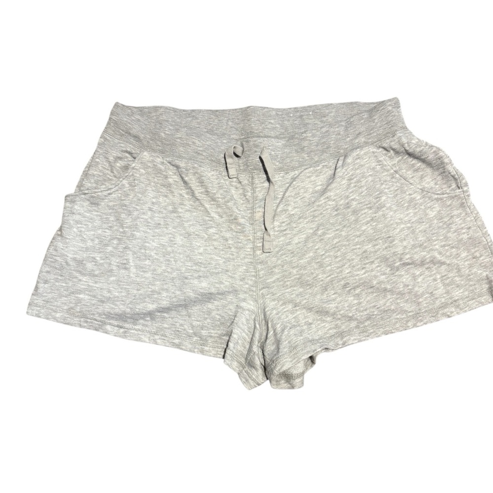 Gray Athletic Shorts with Soft Jersey Texture